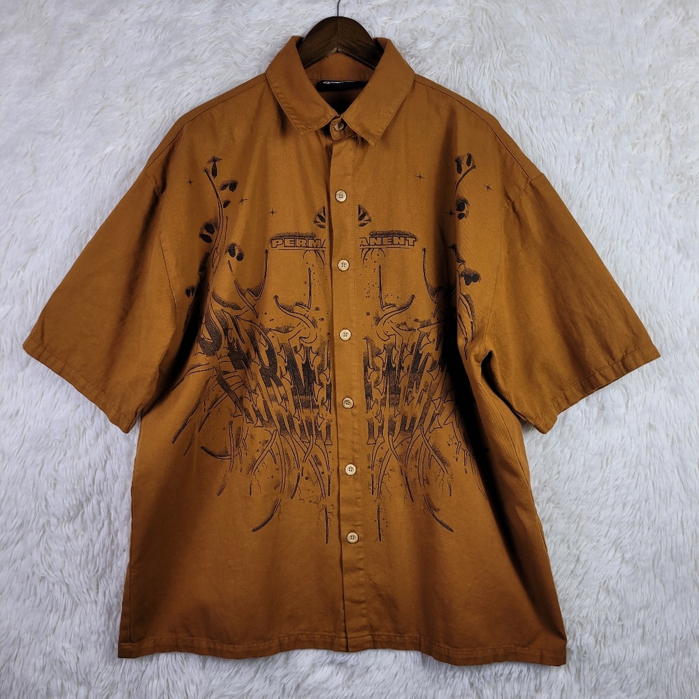 Permanent‎ Clo Mens XL Terracotta Earth Organic Cotton Shirt Sustainable Earthy